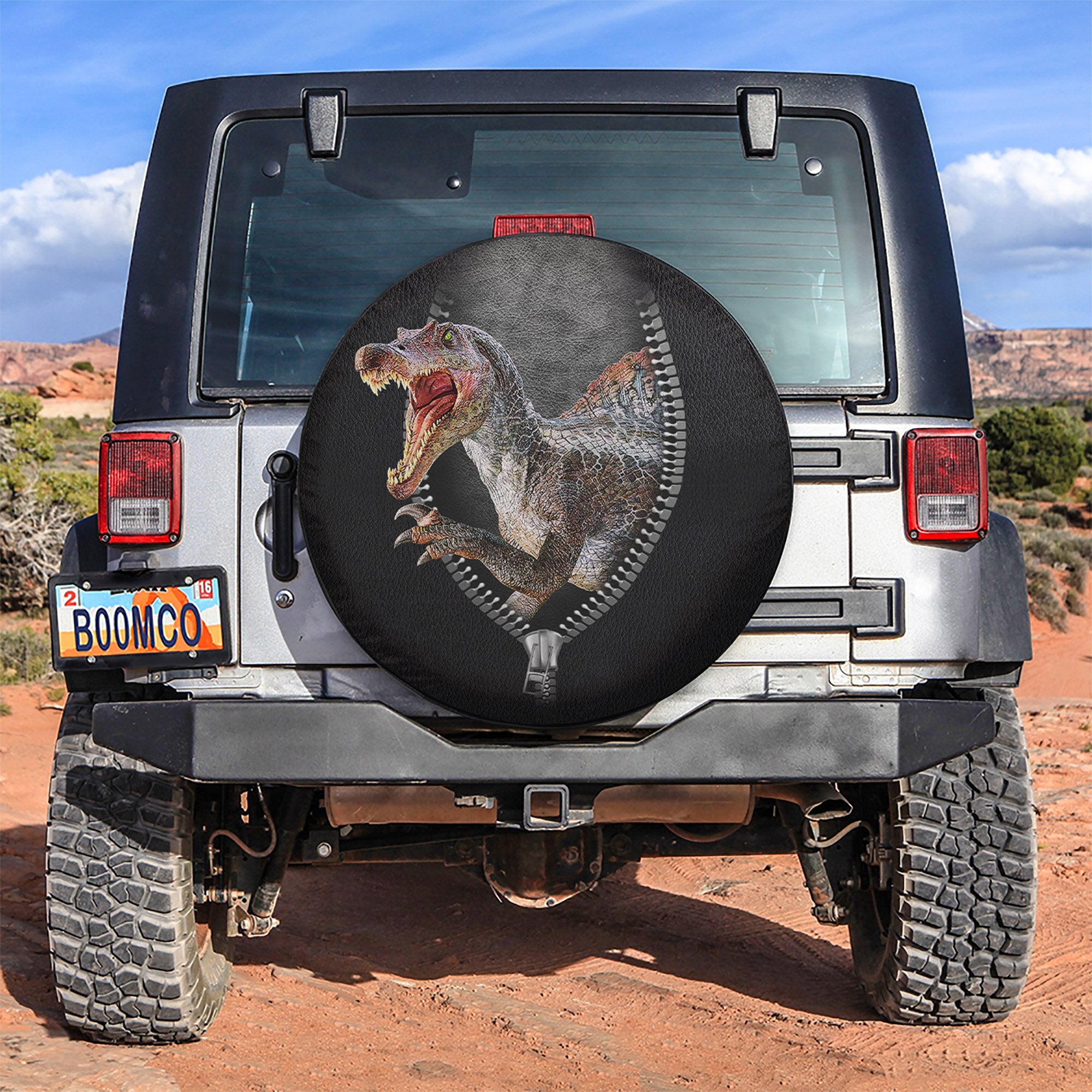 Spinosaurus Jurassic Park Jeep Car Spare Tire Covers Gift For Campers Nearkii