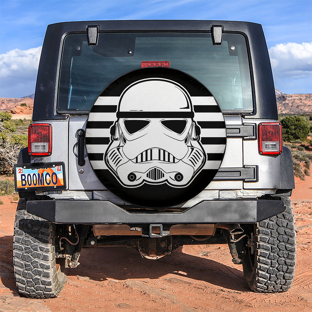 Stormtrooper White Jeep Car Spare Tire Covers Gift For Campers Nearkii