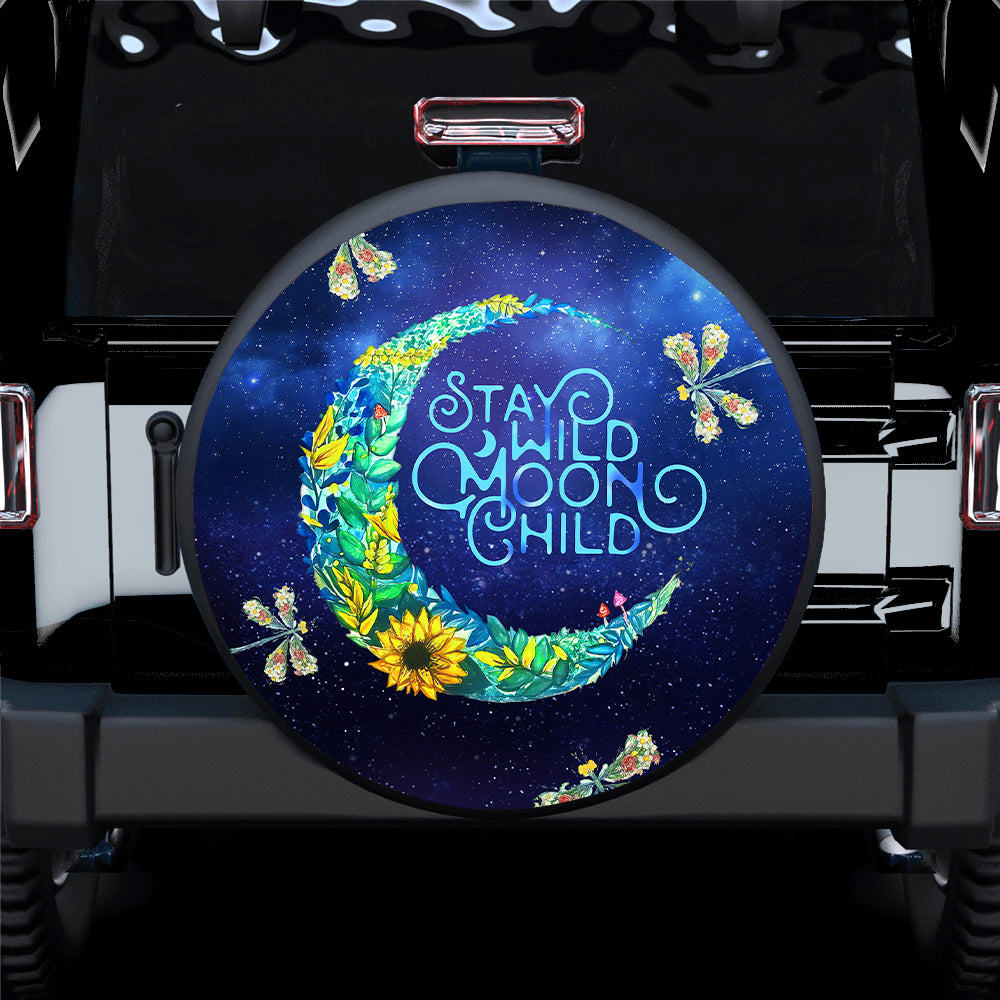 Stay Wild Moon Child Dragonfly Car Spare Tire Covers Gift For Campers Nearkii