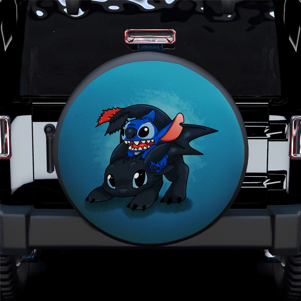 Stitch And Toothless Car Spare Tire Covers Gift For Campers Nearkii