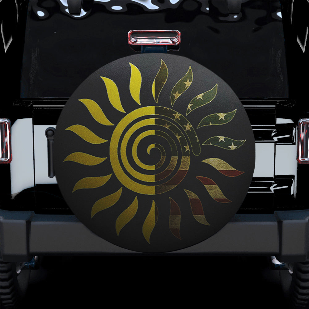 Sun Flower Spare Tire Cover Gift For Campers Nearkii