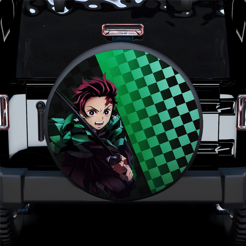 Tanjiro Style Demon Slayer Anime Car Spare Tire Covers Gift For Campers Nearkii