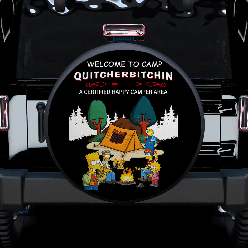 The Simpsons Quitcherbitchin Camping Car Spare Tire Covers Gift For Campers Nearkii