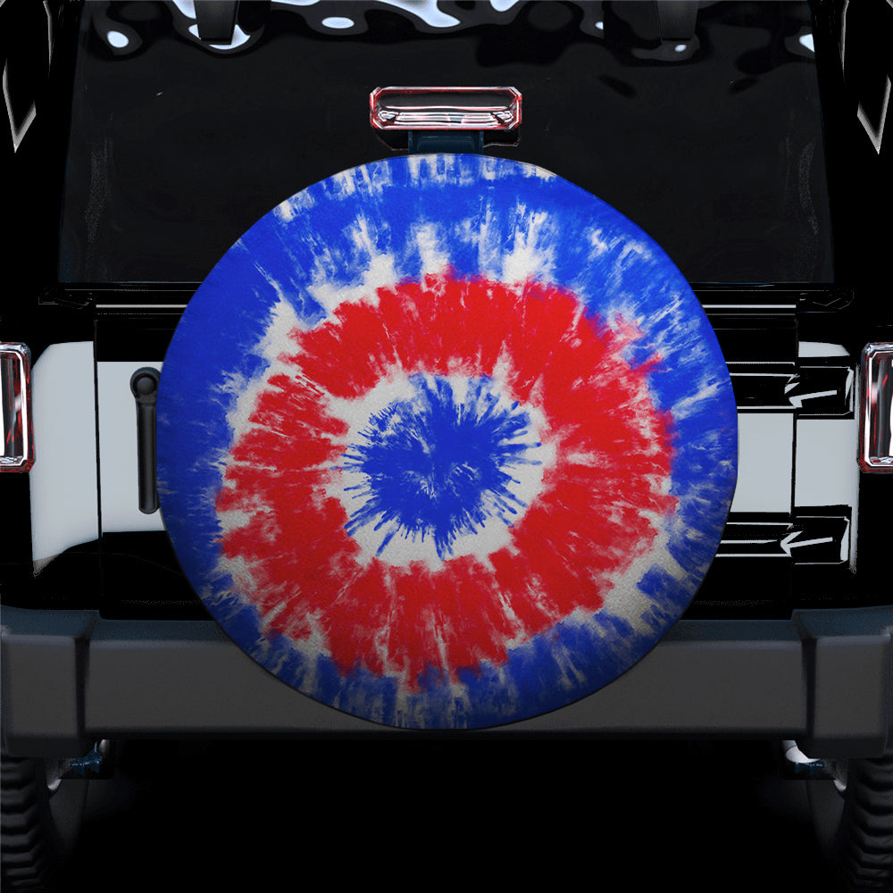 Tie Dye American Flag Spare Tire Cover Gift For Campers Nearkii