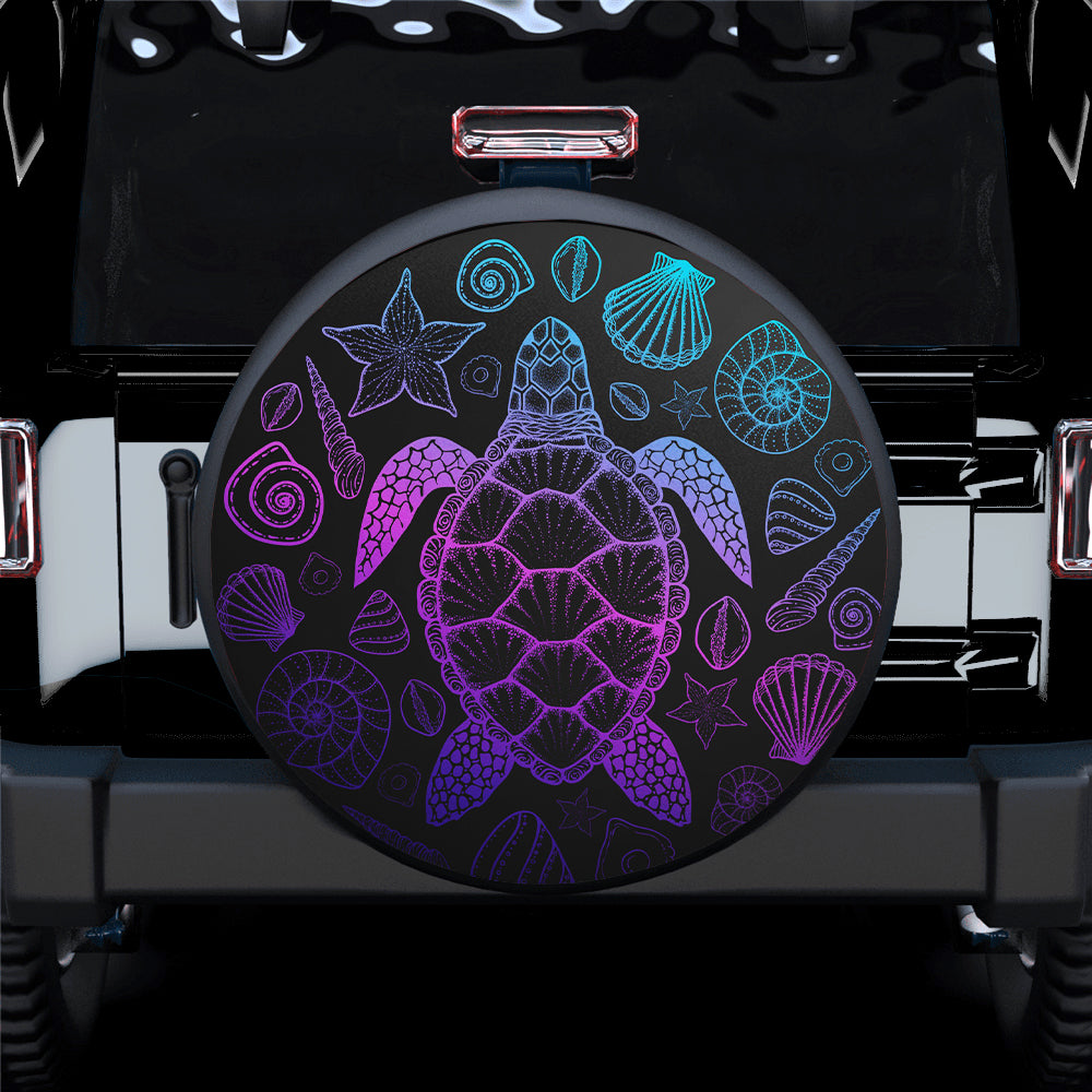 Turtle Art Sea Icon Car Spare Tire Covers Gift For Campers Nearkii