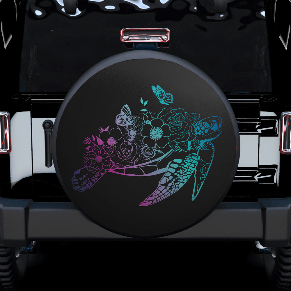 Turtle Art Car Spare Tire Covers Gift For Campers Nearkii
