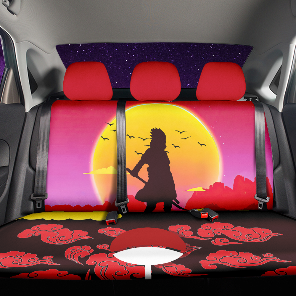 Uchiha Sasuke Naruto Sunset Car Back Seat Covers Decor Protectors Nearkii