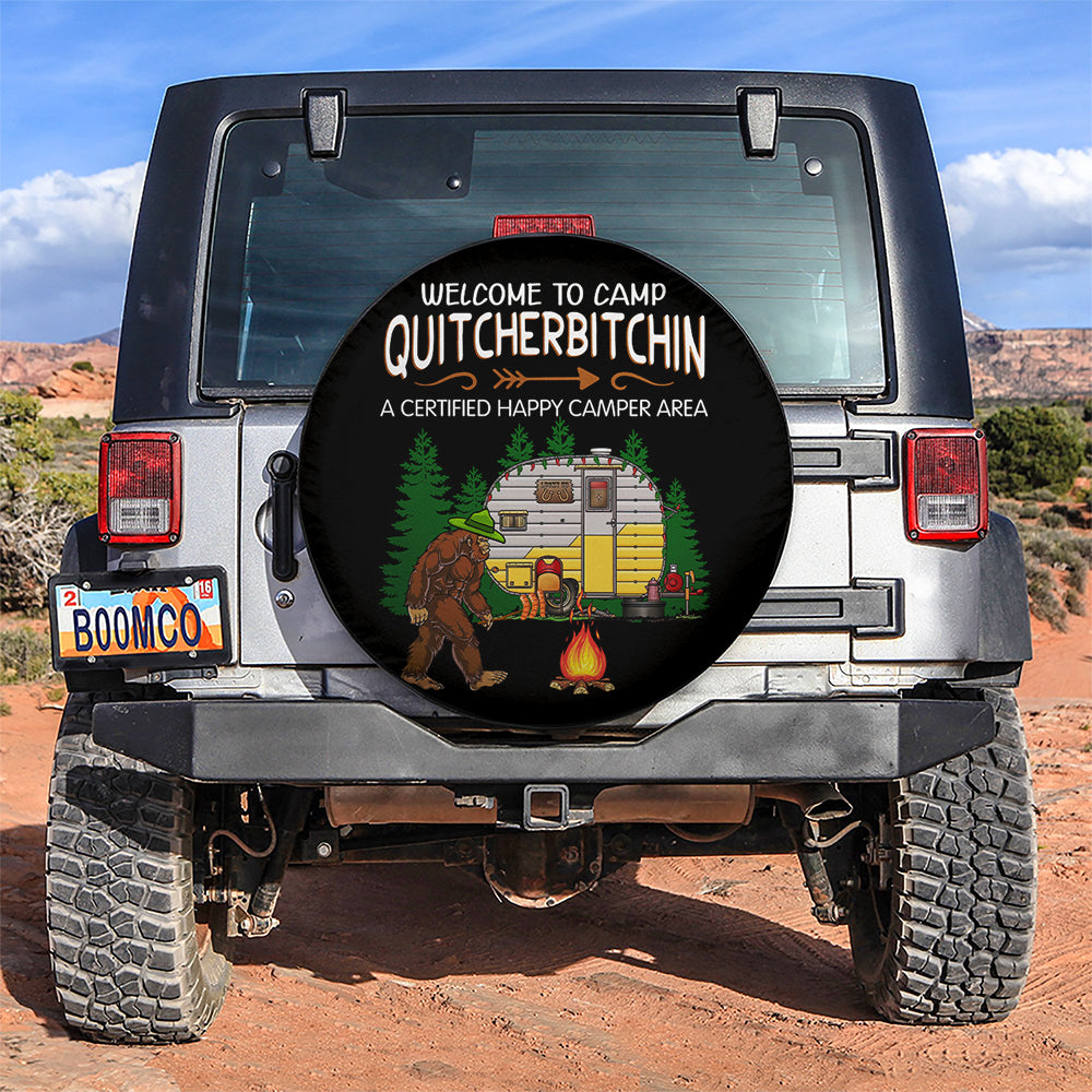 Bigfoot Welcome To Camp Quitcherbitchin Car Spare Tire Covers Gift For Campers Nearkii