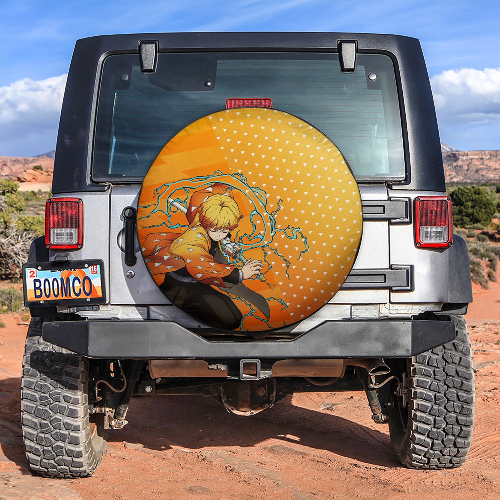 Zenitsu Demon Slayer Anime Car Spare Tire Covers Gift For Campers Nearkii
