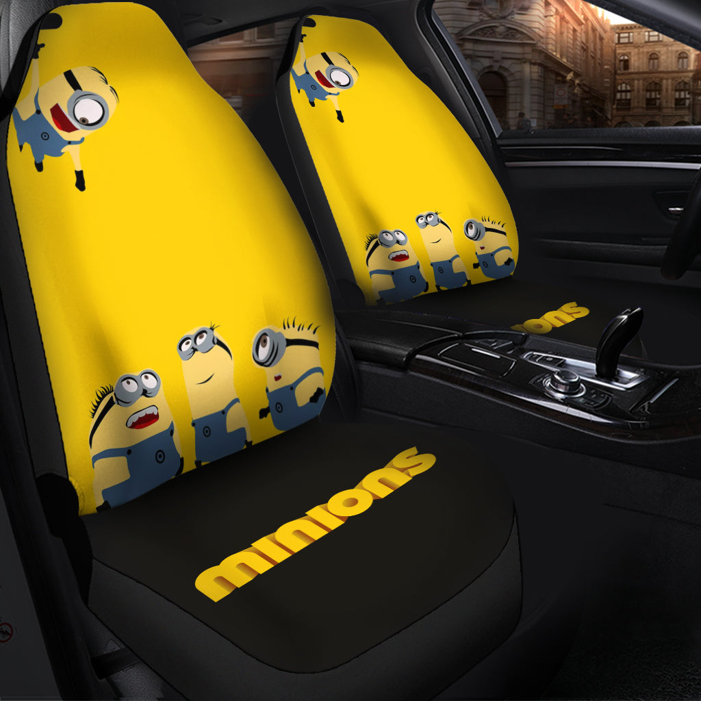 Minions Hanging Funny Premium Custom Car Seat Covers Decor Protectors Nearkii