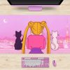 Lofi Sailor Moon Artemis And Luna Cats Mouse Mat Nearkii