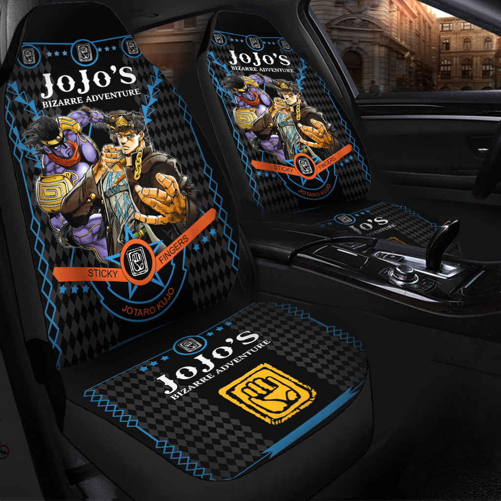 JoJo Bizarre Adventure Jotaro Premium Custom Car Seat Covers Decor Protectors Nearkii