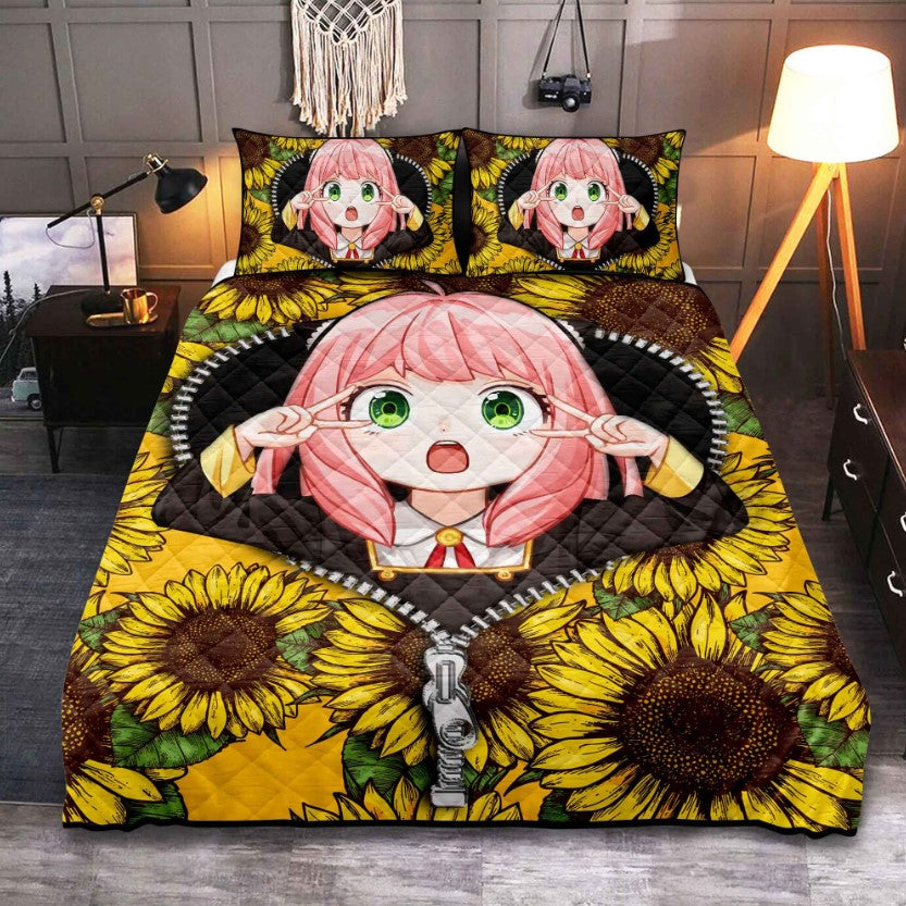 Anya Sunflower Ziper Quilt Bed Sets Nearkii