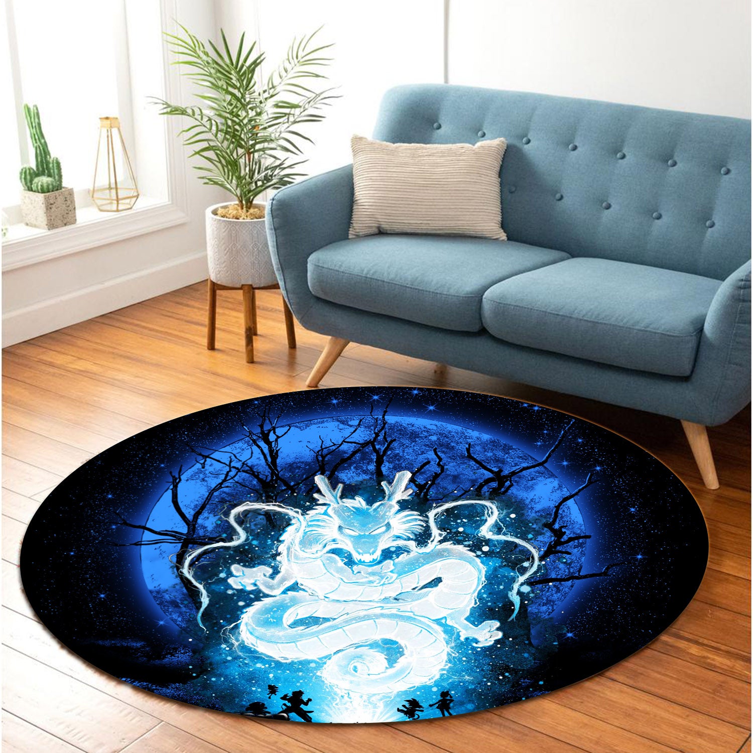 Shenron Dragon Ball Moonlight Round Carpet Rug Bedroom Livingroom Home Decor Nearkii