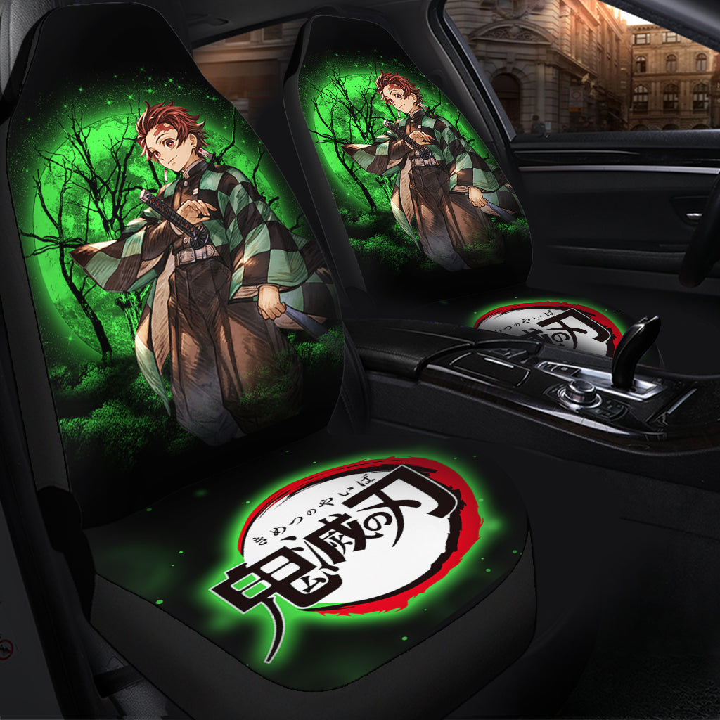 Tanjiro Moonlight Premium Custom Car Seat Covers Decor Protectors Nearkii