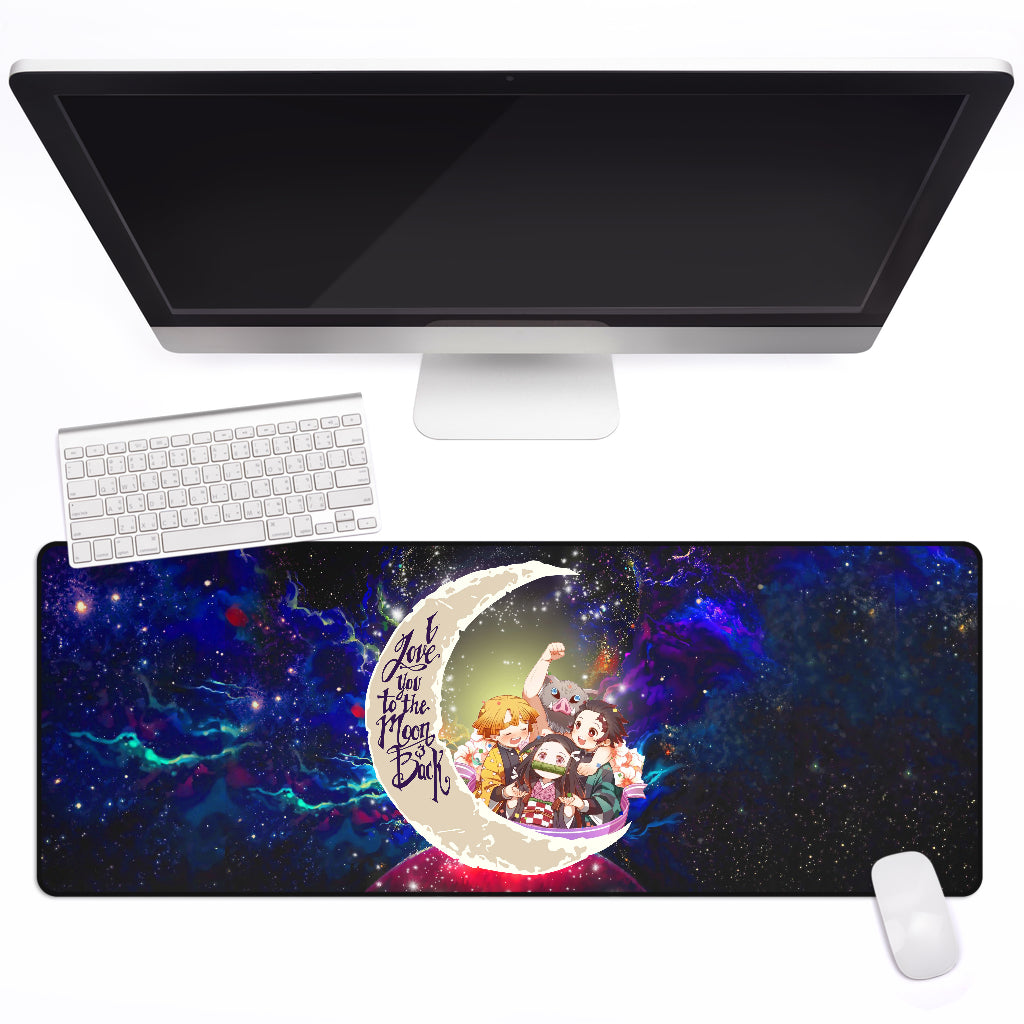 Demond Slayer Team Love You To The Moon Galaxy Mouse Mat Nearkii
