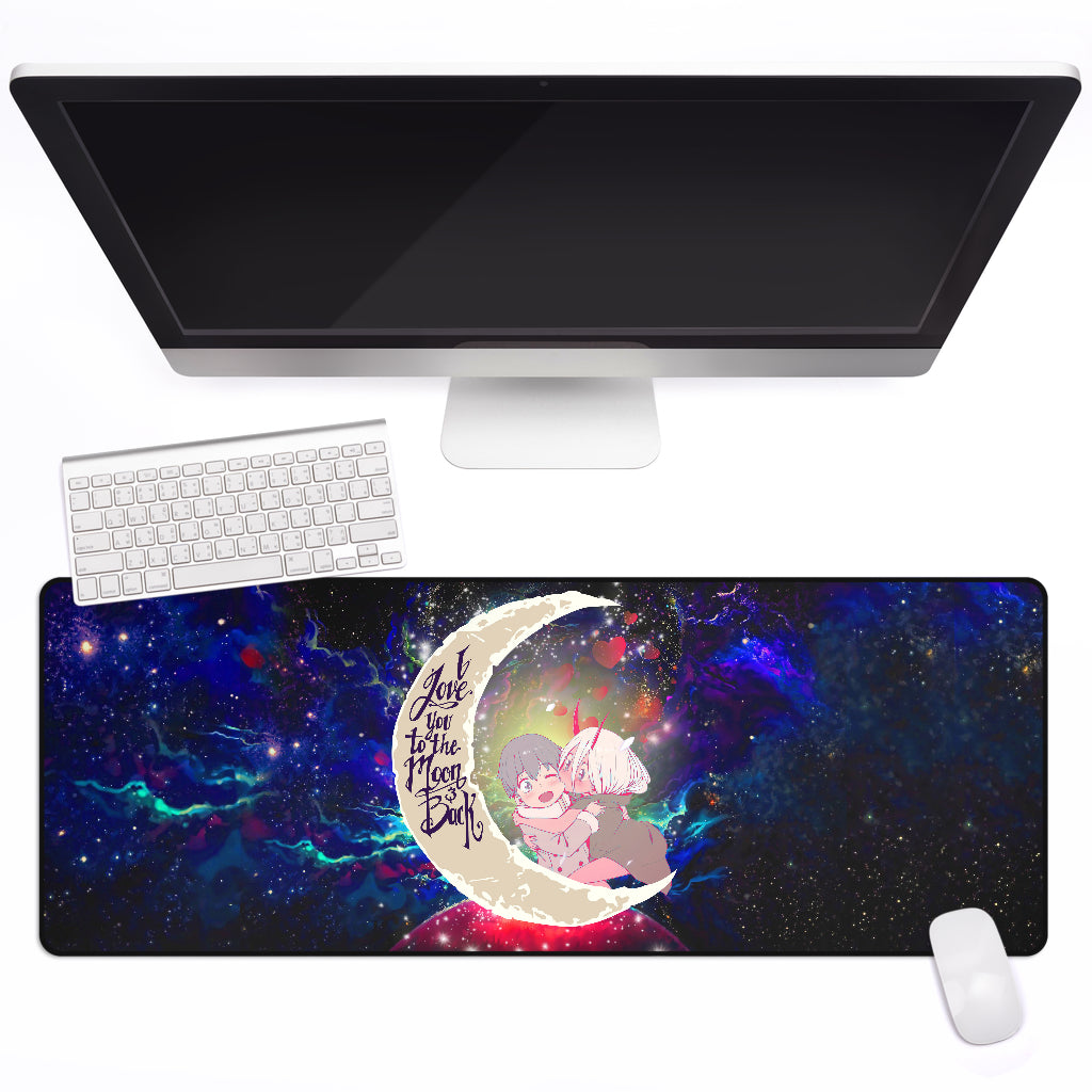 Darling In The Franxx Hiro And Zero Two Love You To The Moon Galaxy Mouse Mat Nearkii