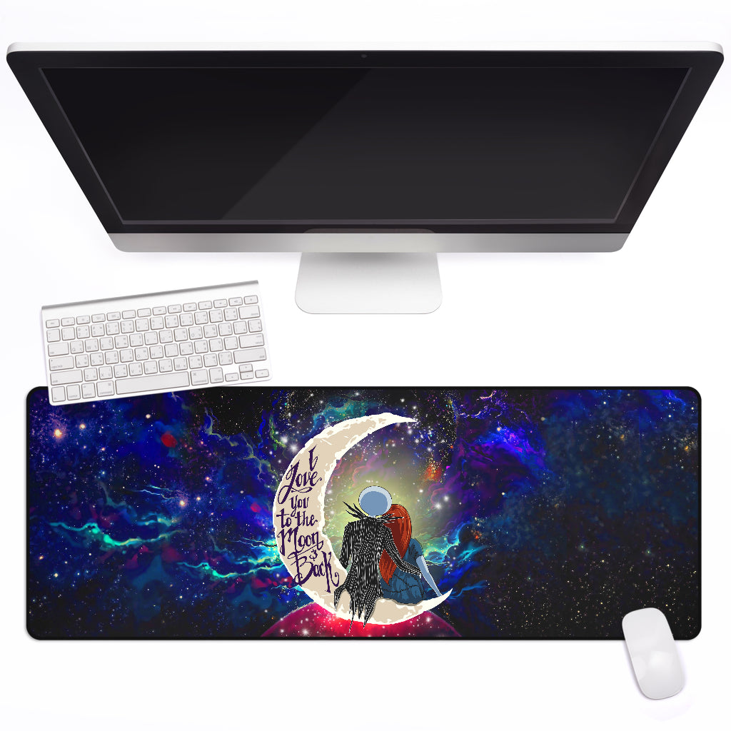Jack And Sally Nightmare Before Christmas Love You To The Moon Galaxy Mouse Mat Nearkii