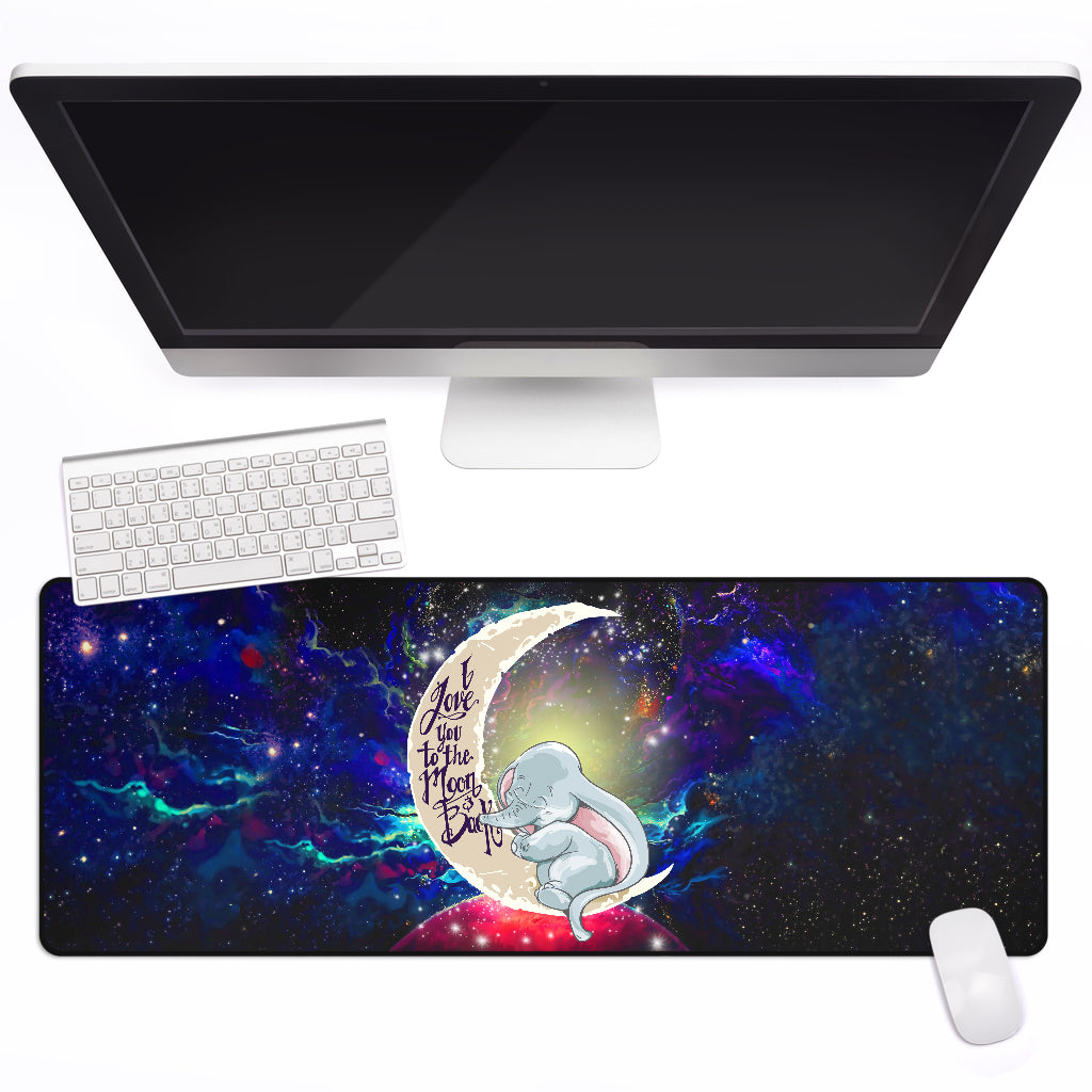 Dumbo Elephant Love You To The Moon Galaxy Mouse Mat Nearkii