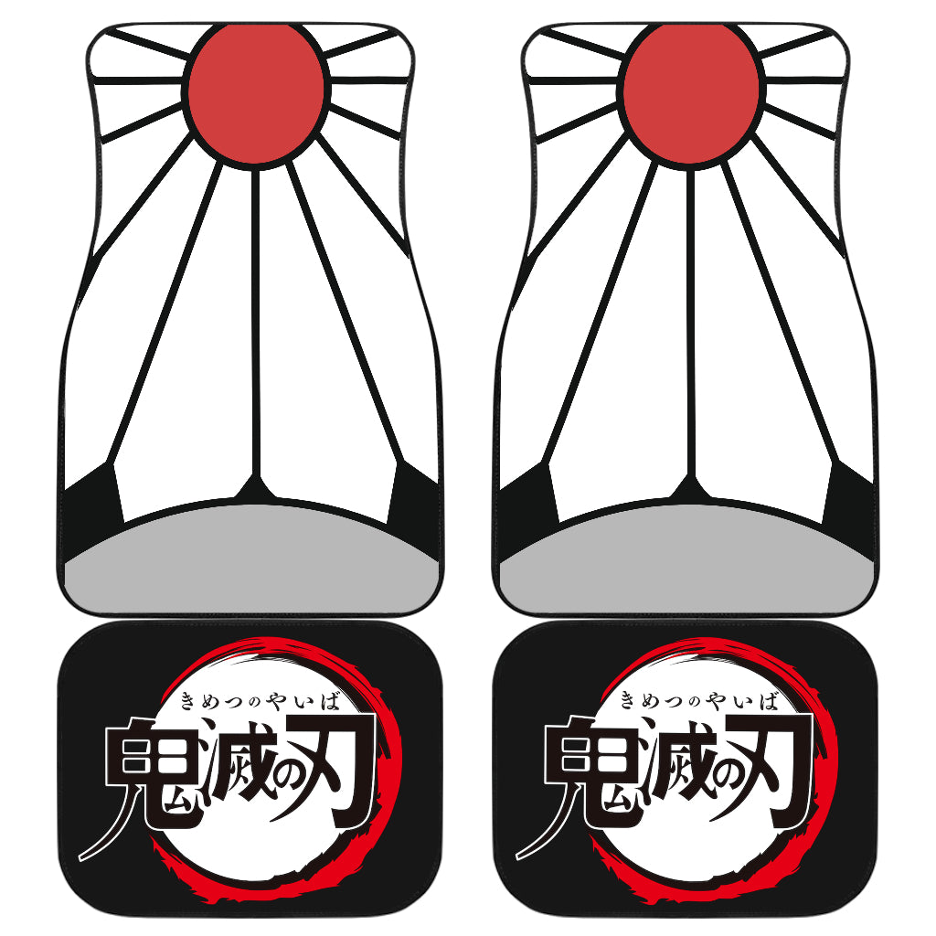 Hanafuda Rising Sun Tanjiro Car Floor Mats Car Accessories Nearkii