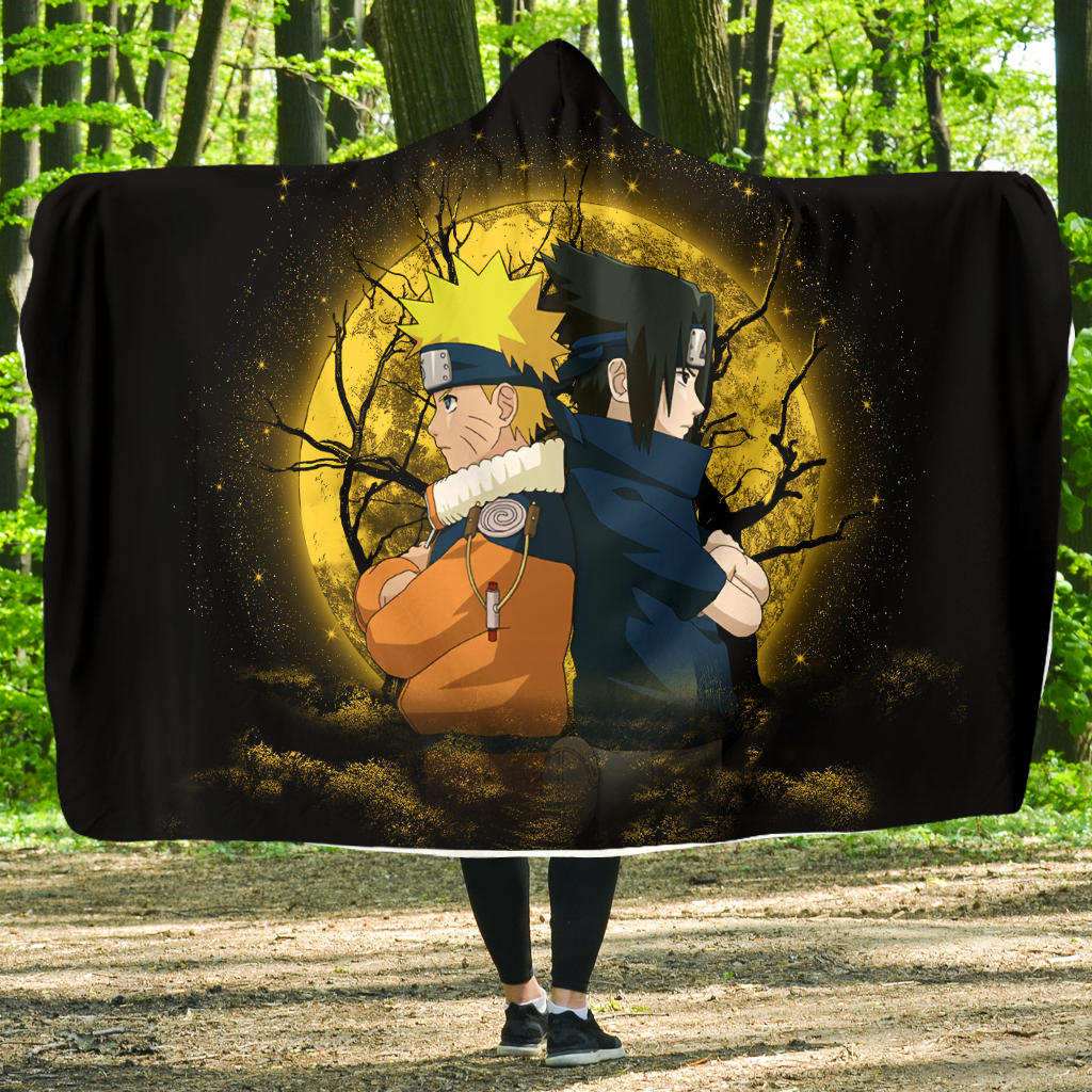 Naruto Sasuke Moonlight Economy Hooded Blanket Nearkii