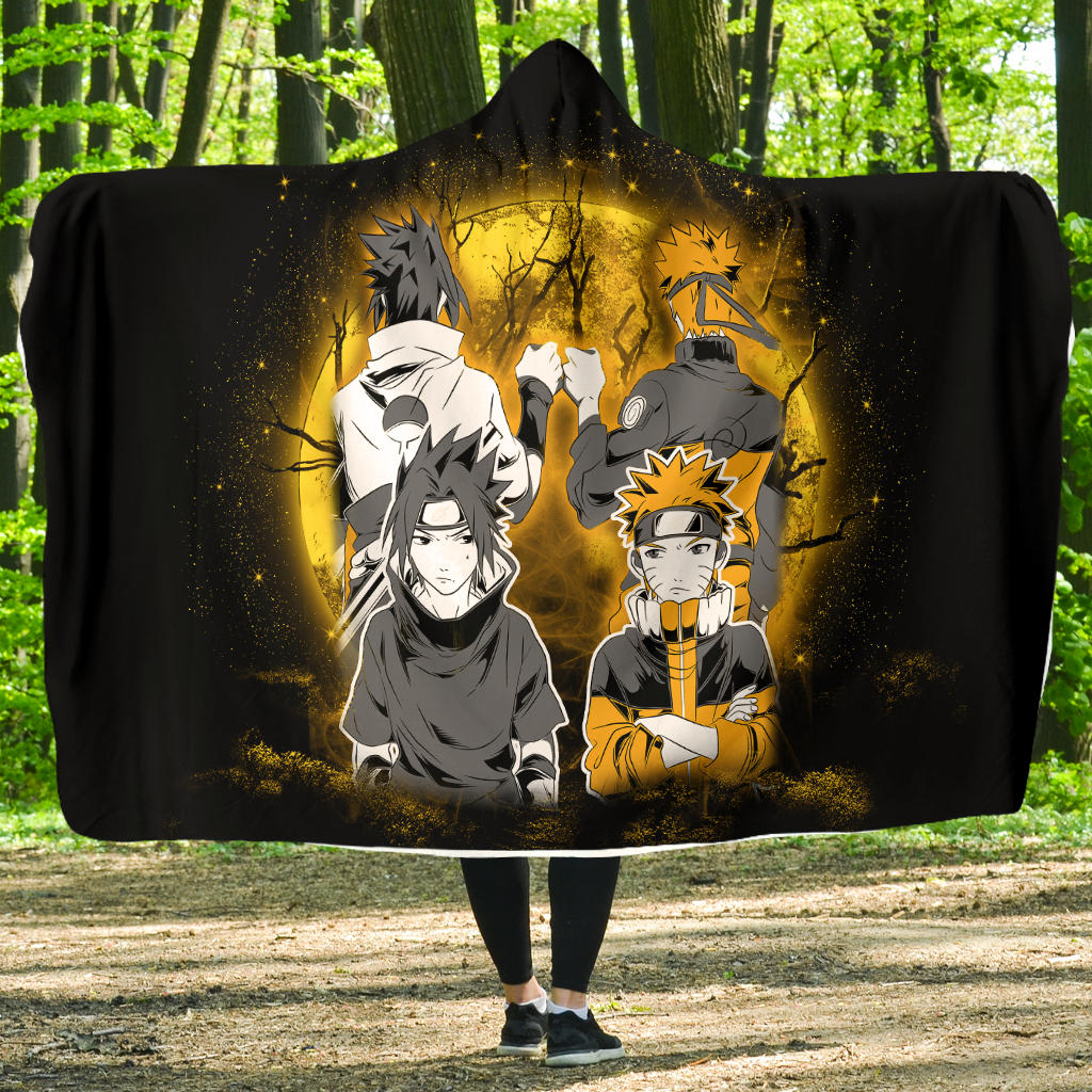 Naruto Sasuke Friends Moonlight Economy Hooded Blanket Nearkii