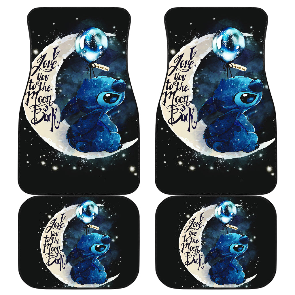 Stitch Love Moon And Back Car Floor Mats Car Accessories Nearkii