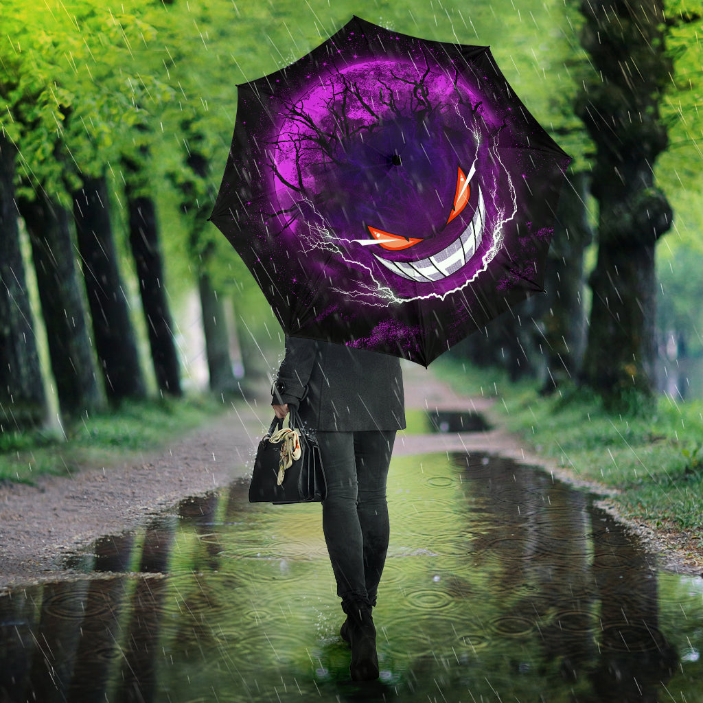 Gengar Pokemon Ghost Scary Moonlight Umbrella Nearkii
