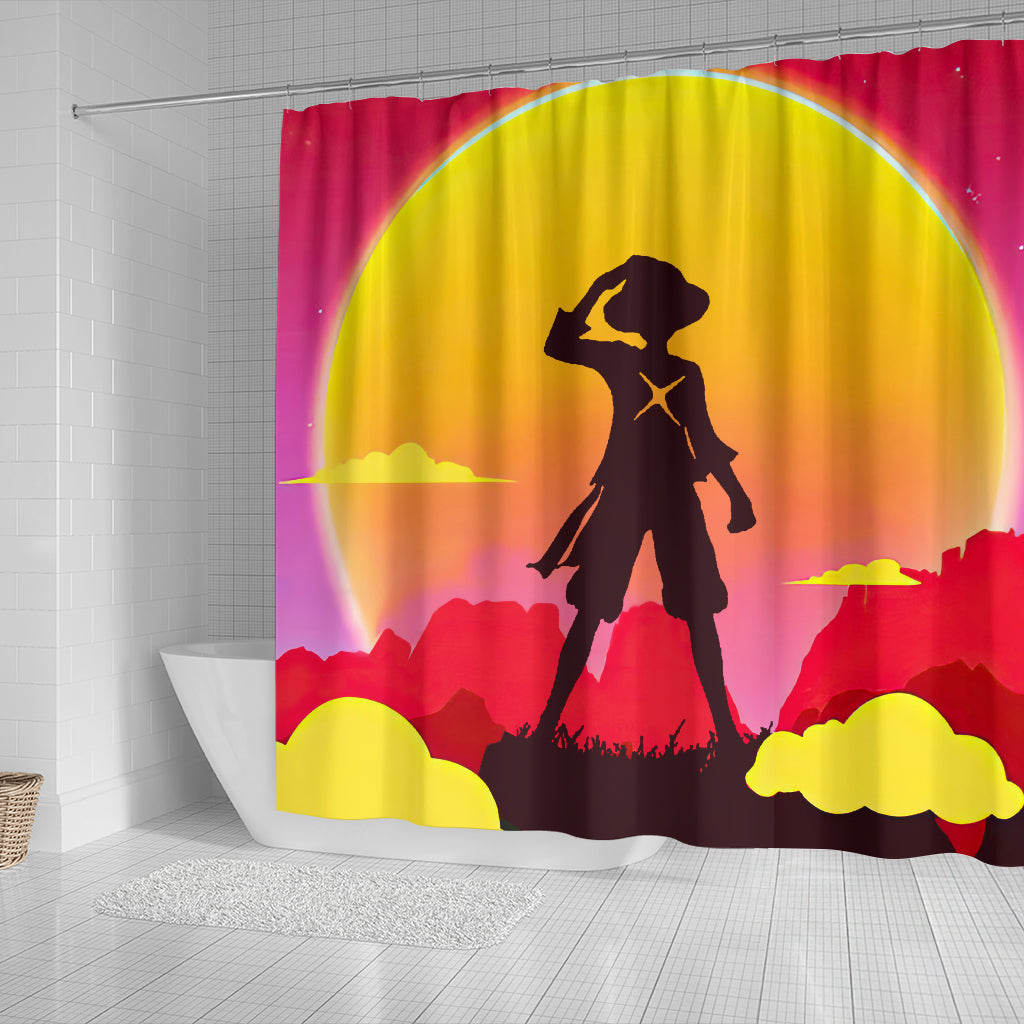 One Piece Sunset Shower Curtain Nearkii