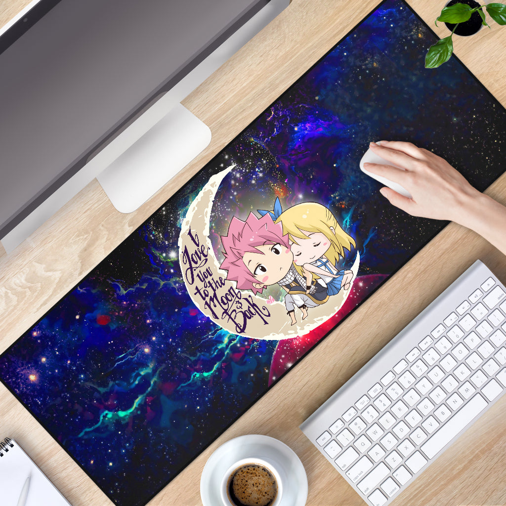 Natsu Fairy Tail Anime Love You To The Moon Galaxy Mouse Mat Nearkii