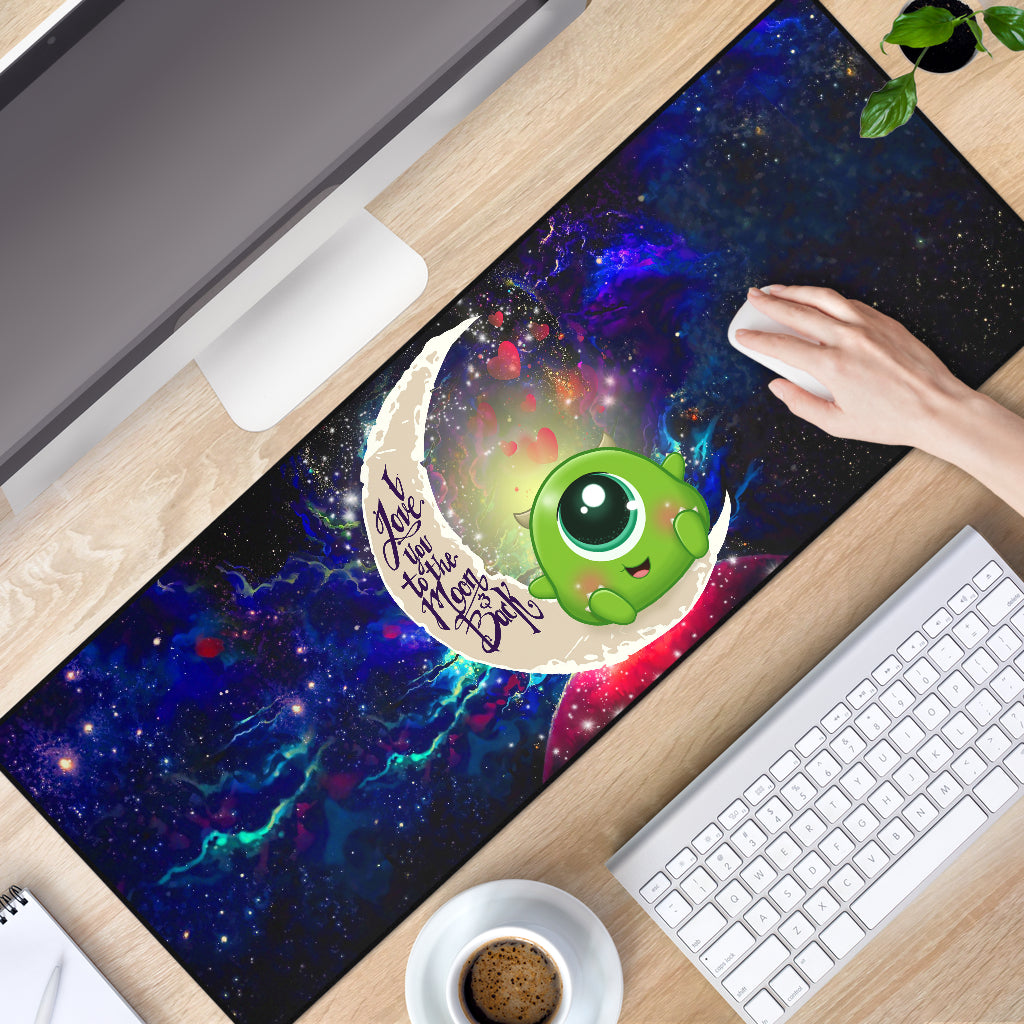 Cute Mike Monster Inc Love You To The Moon Galaxy Mouse Pads Nearkii