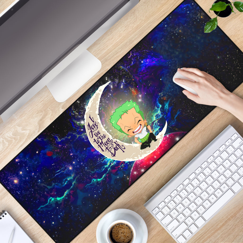 Zoro One Piece Love You To The Moon Galaxy Mouse Mat Nearkii