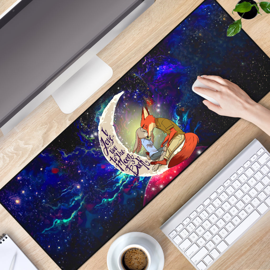 Fox Couple Love You To The Moon Galaxy Mouse Mat Nearkii