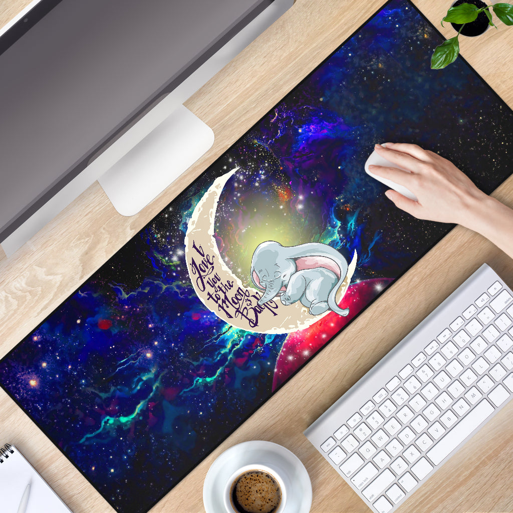 Dumbo Elephant Love You To The Moon Galaxy Mouse Mat Nearkii
