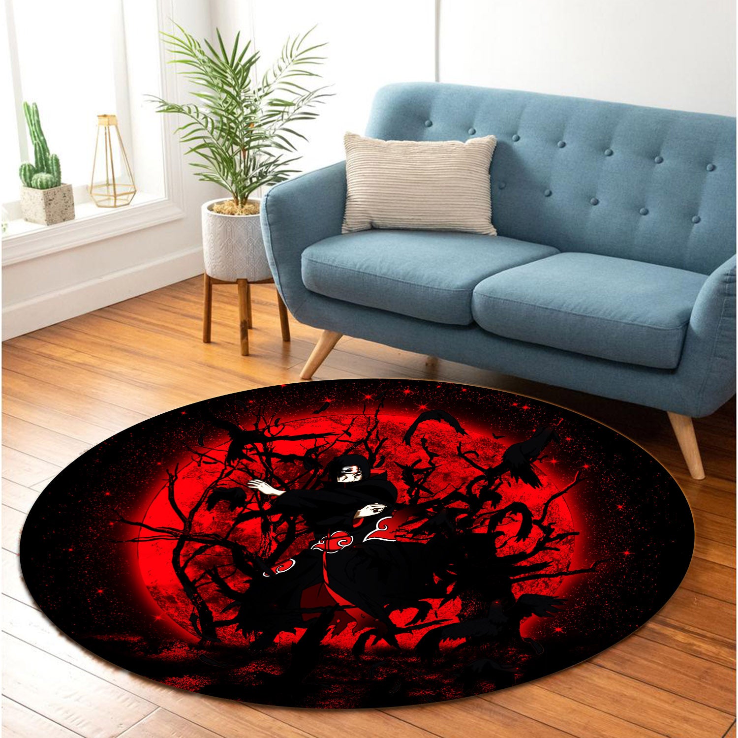 Itachi Moon Reg Round Carpet Rug Bedroom Livingroom Home Decor Nearkii