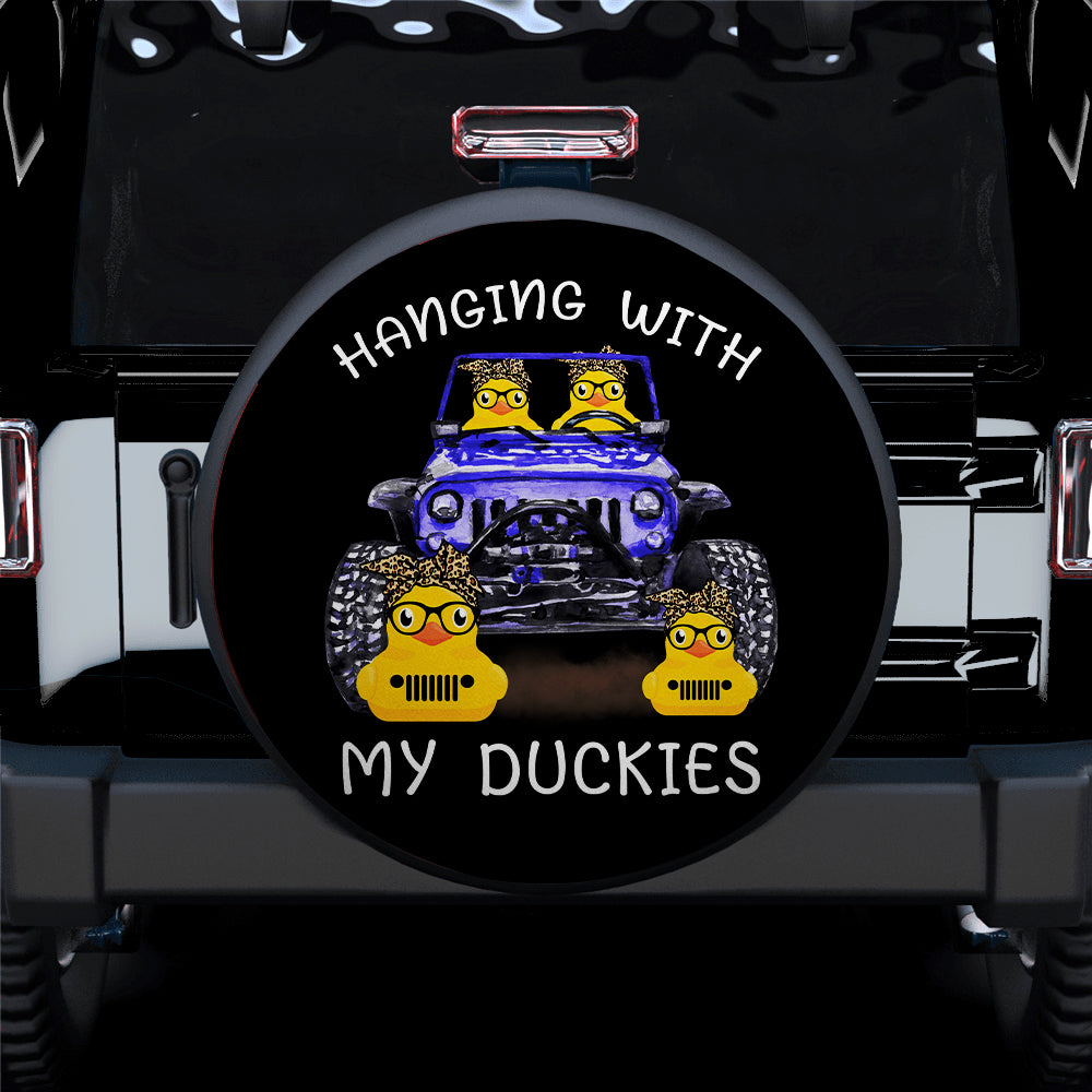 Hanging With My Duckies Blue Jeep Car Spare Tire Covers Gift For Campers Nearkii