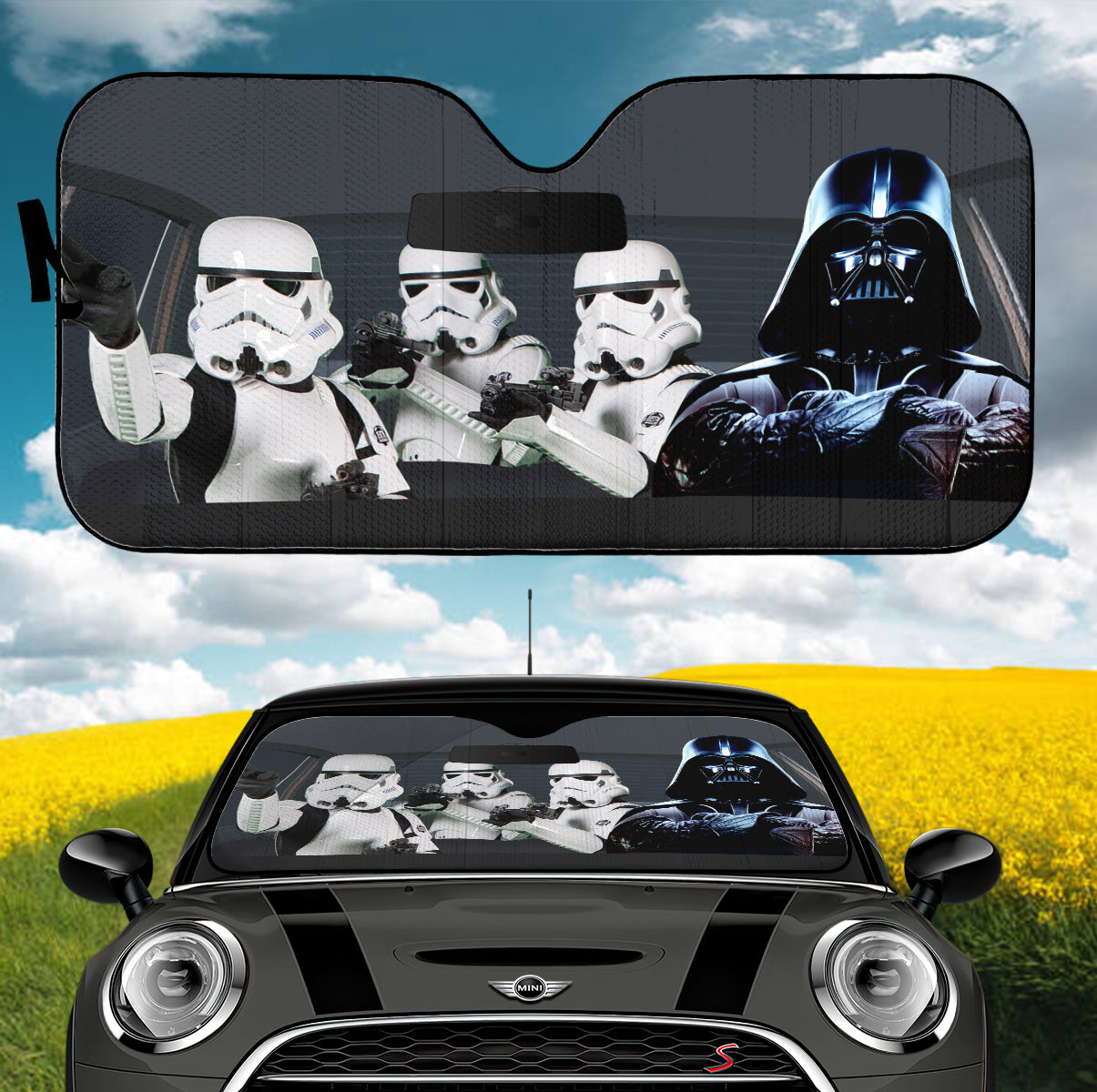 Darth Vader And Stormtrooper Funny Car Auto Sunshades Nearkii
