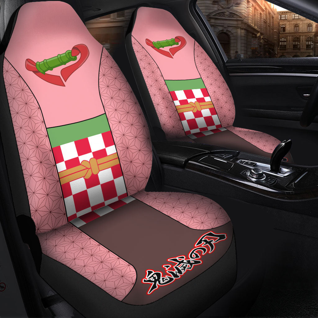 Demon Slayer Nezuko Kamado Premium Custom Car Seat Covers Decor Protectors Nearkii