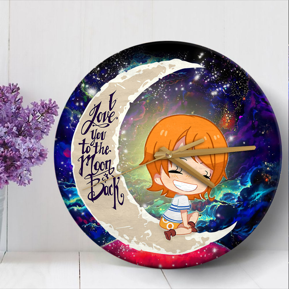 Nami One Piece Love You To The Moon Galaxy Wood Wall Clock Nearkii