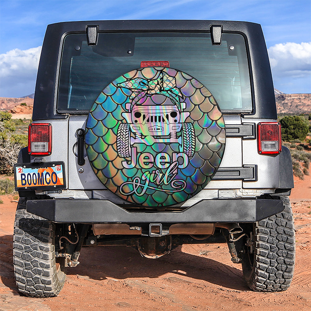 Mermaid Jeep Girl Car Spare Tire Covers Gift For Campers Nearkii