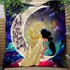 Aladin Couple Love You To The Moon Galaxy Quilt Blanket Nearkii