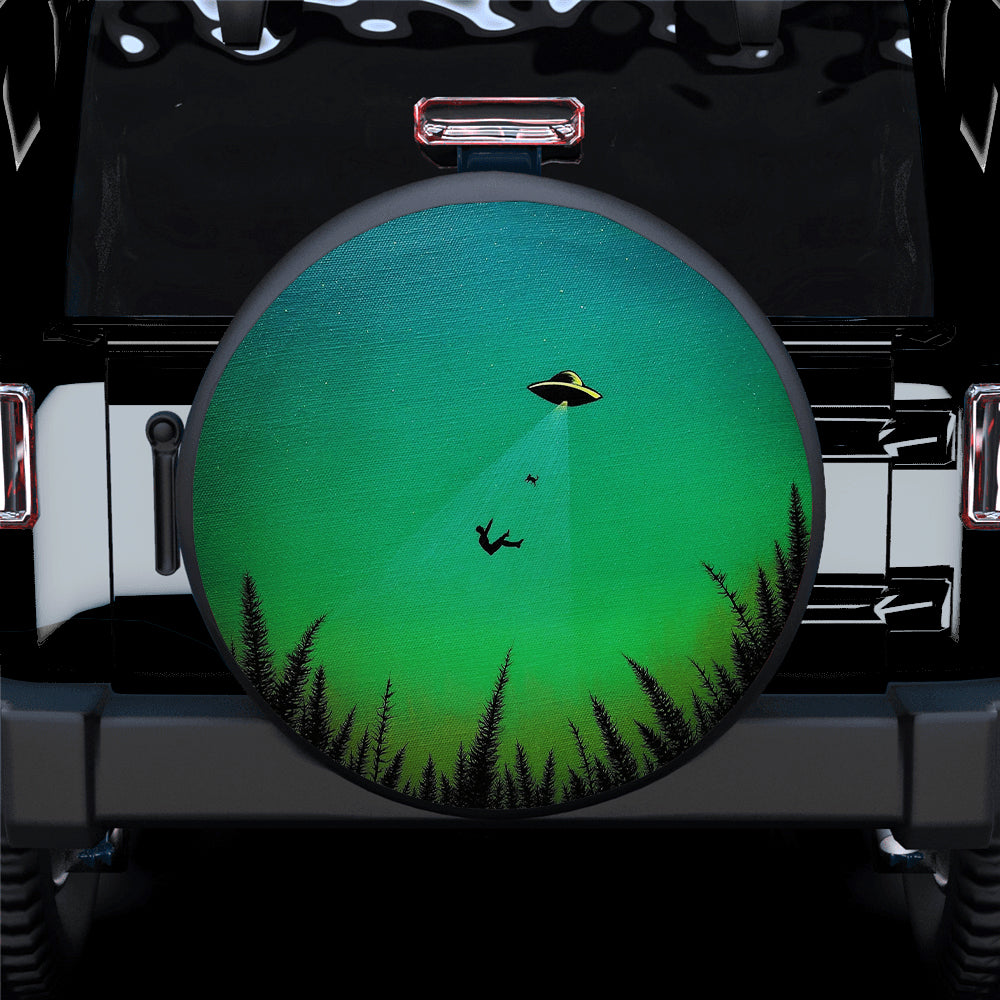 Alien UFO Sky Jeep Car Spare Tire Covers Gift For Campers Nearkii