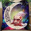 Attack On Titan Love You To The Moon Galaxy Quilt Blanket Nearkii