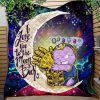 Cute Thanos Love You To The Moon Galaxy Quilt Blanket Nearkii