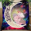 Darling In The Franxx Hiro And Zero Two Love You To The Moon Galaxy Quilt Blanket Nearkii