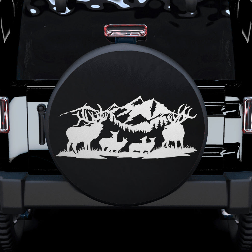 Deer Mountain Car Spare Tire Covers Gift For Campers Nearkii