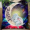 Dumbo Elephant Love You To The Moon Galaxy Quilt Blanket Nearkii