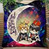 Hinata And Tobio Haikyuu Love You To The Moon Galaxy Quilt Blanket Nearkii