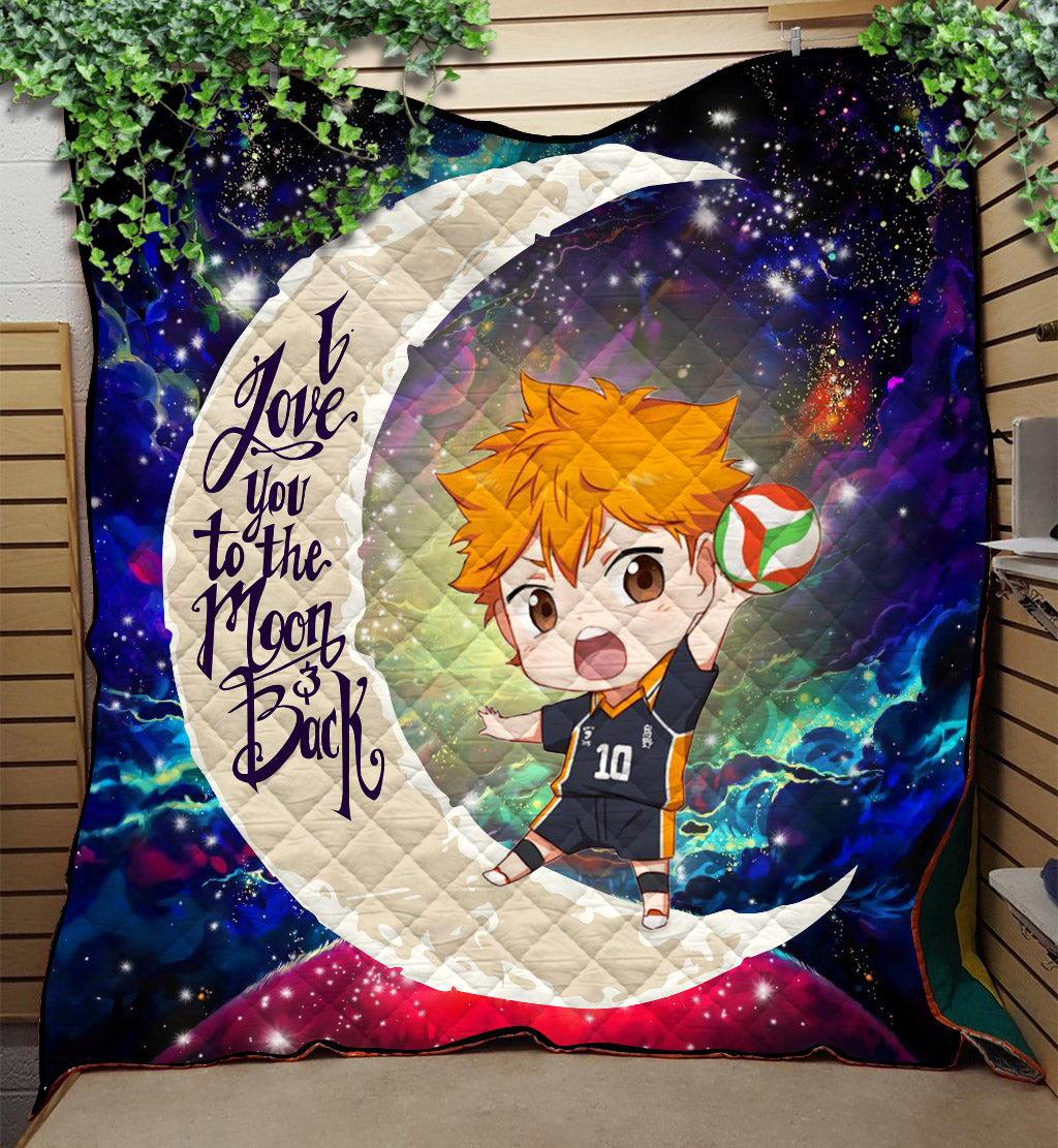 Hinata Haikyuu Love You To The Moon Galaxy Quilt Blanket Nearkii