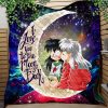 Inuyasha Love You To The Moon Galaxy Quilt Blanket Nearkii